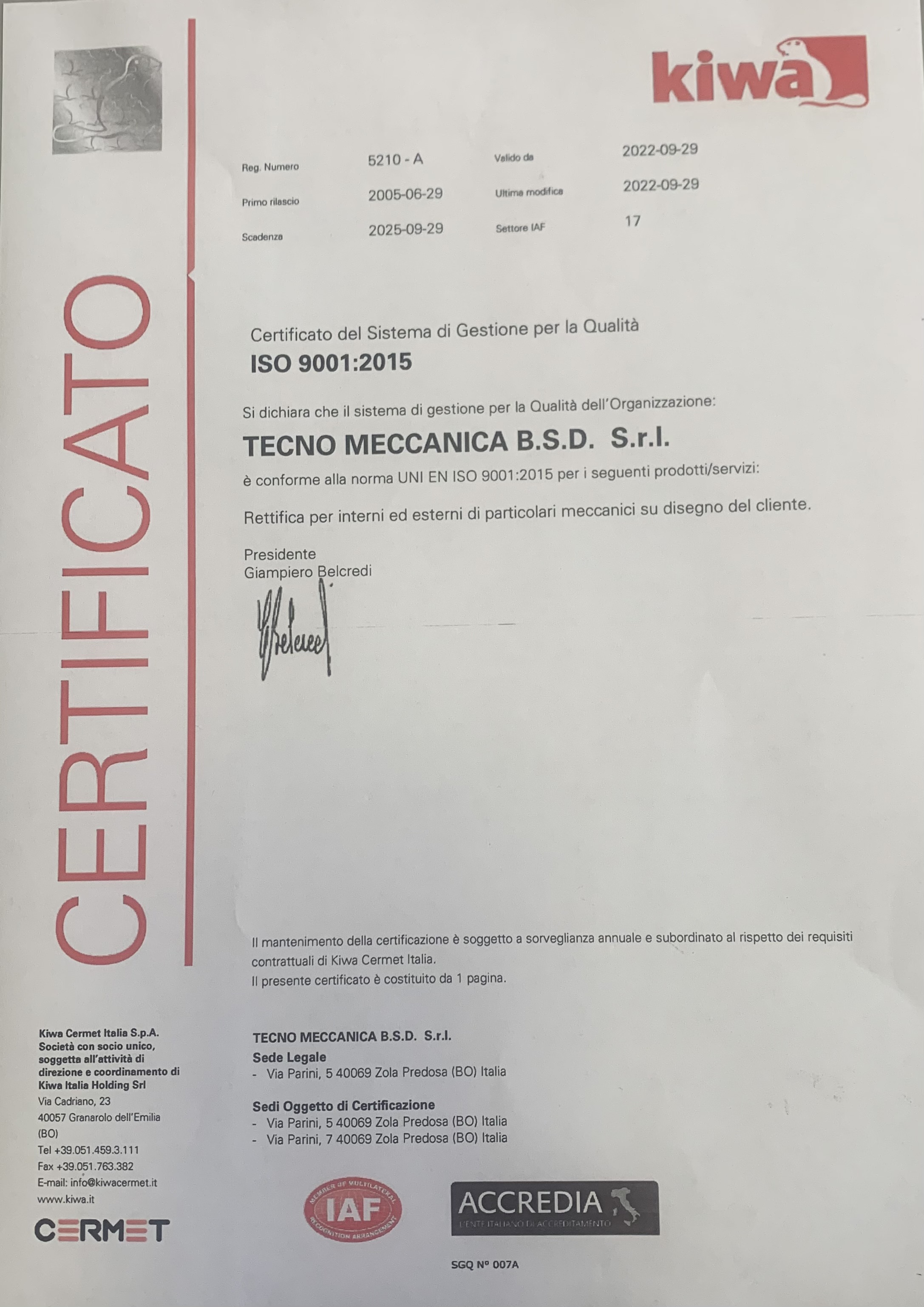 certificazione